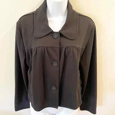 Blazer Hanna Andersson Chaqueta Ajustada Ligero Con Botones Negro Talla Mediana Foto 1 de 4