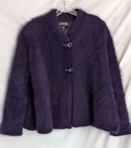 Venesha Angora Jacket Plumb Color M - Picture 1 of 2