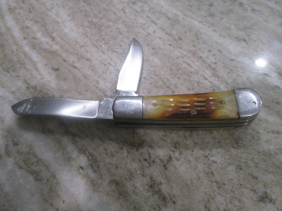 Double Blade Elk Horn 2" Knife by Taylor Cutlery - Image 1 of 4