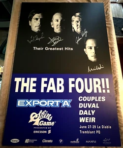 PRO GOLF HAND SIGNED AUTOGRAPHS F.COUPLES J.DALY D.DUVAL M.WEIR 1999 POSTERBOARD - Picture 1 of 8