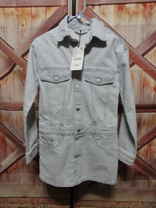 Zara Denim Skirt jump suit romper~NET ful snap~sz XS~Cute~Belt Loops Pockets - Picture 1 of 8