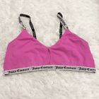 Juicy Couture Logo Band Keyhole Bralette Hot Pink XL