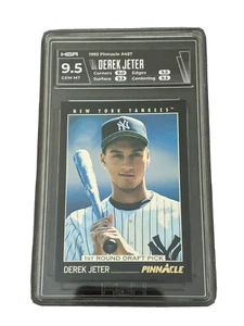 Derek Jeter Rookie RC 1993 Pinnacle New York Yankees #457 HGA 9.5 Gem Mint - Picture 1 of 2