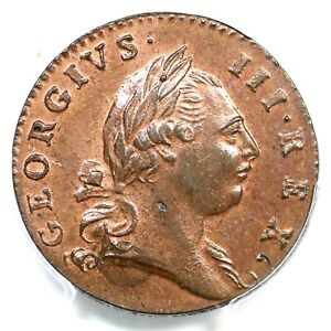 1773 23-R R-4 PCGS MS 63 BN Period Virginia Half Penny Colonial Copper Coin 1/2p