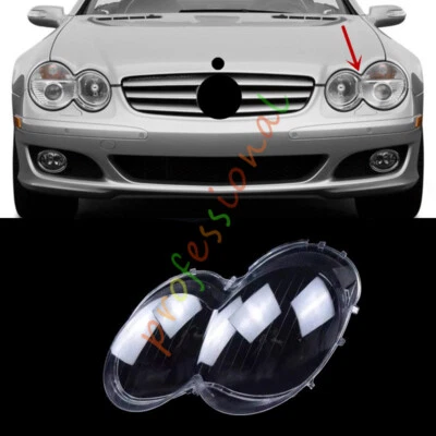 Cubierta de lente de faro lateral izquierdo + sellador para Mercedes-Benz SL500 SL600 2003-2008 Foto 1 de 4