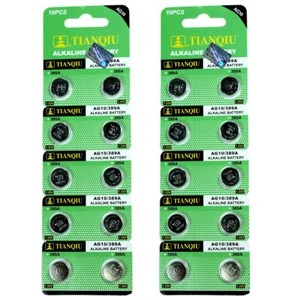 20 STCK. LR1130 AG10 389A 1,5 V 0 %hg Alkalische Knopfuhr Akku - Bild 1 von 3