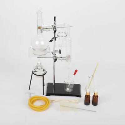 Essential Oil Distillation Kit 500ml Distillation Apparatus Lab Glassware Set - Image 1 of 4