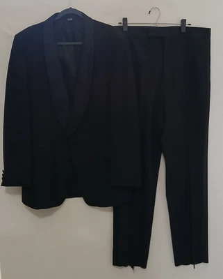 Esmoquin Para Hombres 46L Negro 2 Piezas Traje De Colección Formal Después de Seis Hecho en EE. UU. #661 Foto 1 de 4