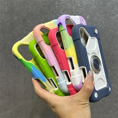 Funda con cordón con soporte de anillo de alta resistencia para iPhone 17 16 15 14 13 12 Pro Max Foto 1 de 4