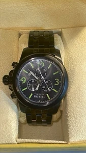 Invicta 10059 Specialty Zurdo Multifunción Cuarzo Mov't Cronógrafo Negro Verde Brillo - Imagen 1 de 6