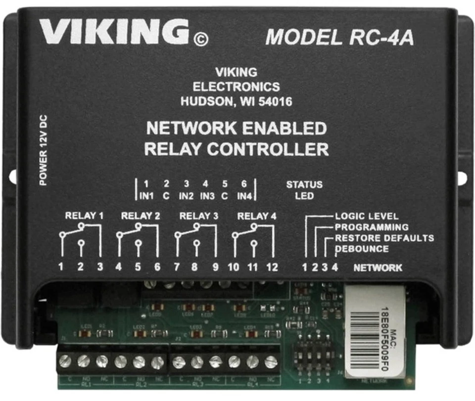 Controlador de 4 relés habilitado para red Viking electronics RC-4A * ¡¡¡¡NUEVO EN CAJA!!!!! Foto 1 de 4