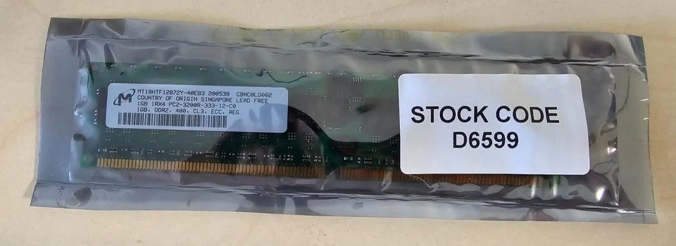 Micron 1Gb PC2-3200R MT18HT12872Y-40EB3  Ref00247 - Image 1 of 1