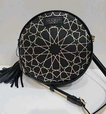 Bolso Bandolera Victoria Secret Negro Dorado Estrellas Bruja Capricho Circular Foto 1 de 4