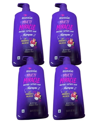 4 УПАКОВКИ JUMBO австралийский мульти чудо шампунь гранат и масло ши (33,8 унц каждый) - Изображение 1 из 3