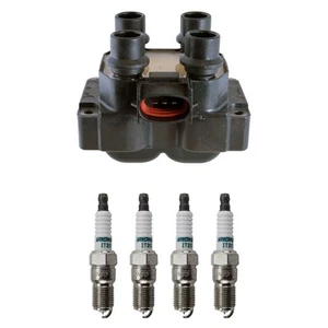 Denso Ignition Coil and 4 Denso Iridium Spark Plug Kit For Escort Tracer 4L - Picture 1 of 1