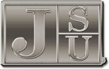 Jackson State University Tigers Solid Metal Auto Emblem Antique Nickel for...