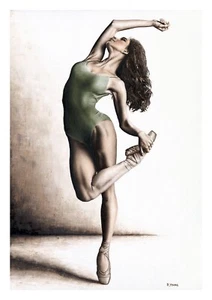 Subtle Confidence - Signed Fine Art Giclée Print. Romantic Sexy Ballerina Dancer - Picture 1 of 1