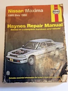 Haynes Nissan Maxima 1985 thru 1992 Repair Manual Book 72020 - Imagen 1 de 3