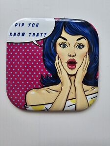 Coasters carrés pin-up pop art rétro cadeau souvenir lot de 4 9 x 9 cm