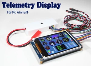 Temp & Voltage Telemetry Panel 2.4inch LCD display for RC Aircraft 3-6s lipo - Picture 1 of 15