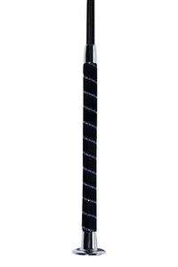 HKM Port Royal Dressage Whip - Velvet Handle - Dark Blue Crystals - Picture 1 of 3
