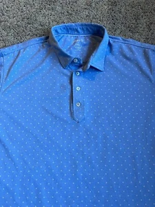 Johnnie-O Golf Poloshirt XXL Eagle Mountain Golfschläger Arizona Punkte blau - Bild 1 von 7