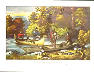 Vintage 1952 American Currier and Ives Print From Lithograph Book 9x13 Size - Imagen 1 de 1