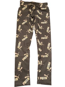 Puma Youth Size L 12-14 Girls Active Wear Athletic Leggings Stretch Pants Gray - Picture 1 of 3