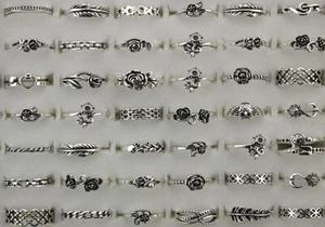 Wholesale Bulk Lots 60pcs Mixed Style Alloy Rings Classic Jewelry Women Ring - Picture 1 of 2