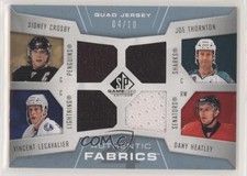 2007 SP Game Used Edition Authentic Fabrics Quad /10 Sidney Crosby Joe Thornton