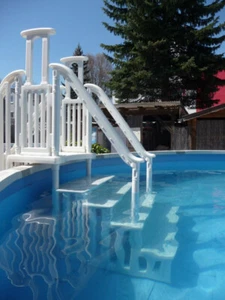 Kunststoffeinstieg Easy-Step 4x4 safety Poolleiter Schwimmbadtreppe Pooltreppe - Bild 1 von 5