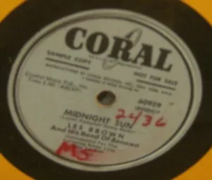 Midnight Sun LES BROWN & His Band Of Renown 78 Phonograph Record!! PROMO COPY!! - Imagen 1 de 1