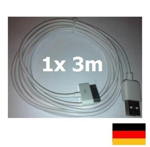 iPhone 4 4S iPod Touch Ladekabel Apple iPad 3m lang 10ft USB 3G 3GS Neu & OVP - Bild 1 von 1