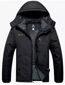 Gemyse Men’s Mountain Ski Winter snow jacket coat Small Black Waterproof NEW Nwt - Picture 1 of 13