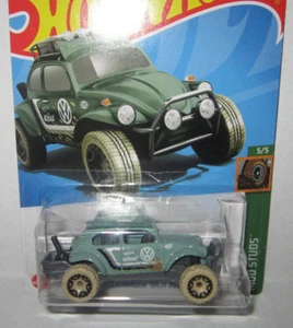 2022 HOT WHEELS VOLKSWAGEN BAJA BUG VW BEETLE GREEN MUD STUDS HCX74-M9C0Q - Picture 1 of 8