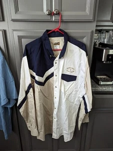 Express Rider Western Button Down Shirt Mens 2XL Aztec Embroidery NWOT - Picture 1 of 6