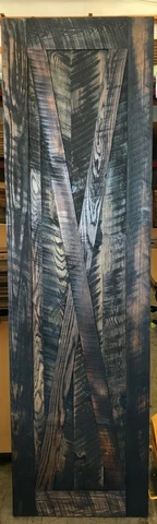 Authentic Reclaimed 28" Black Wood Barn Door - Omaha - FREE LOCAL PICKUP Cover