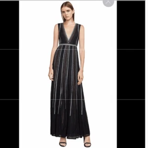 Bcbg Maxazria women’s BOHO Veira Floral Lace v neck sleeveless maxi Gown size 6 - Picture 1 of 9
