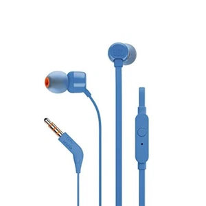JBL Tune 110 in-Ear Headphones with Mic Color -Blue Model- JBLT110BLU, New, - Picture 1 of 6