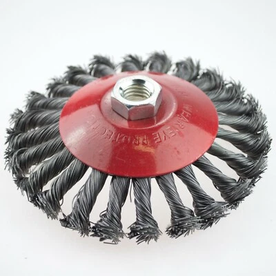Kegelbürste Ø 115mm M14 Gezopft Drahtbürste Für Winkelschleifer Zopfbürste M8103 - Bild 1 von 4