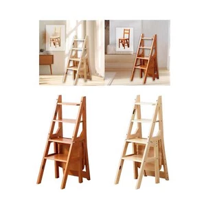Folding Step Ladder Chair Flower Rack 4 Layer - Picture 1 of 15
