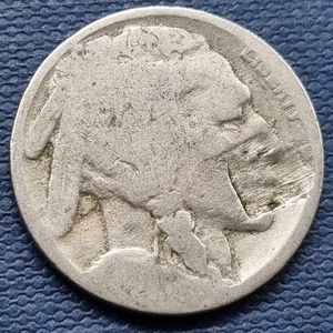 Buffalo Nickel - ERROR - Lamination Error - Circulated #94557 - Picture 1 of 2