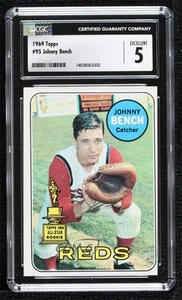 1969 Topps Johnny Bench #95 CGC 5 HOF - Picture 1 of 3