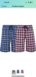 Hanes Mens 2-Pack Woven Stretch Pajama Short, Navy/Red, XX-Large - Picture 1 of 5