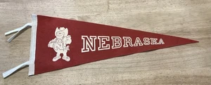 1950'S NEBRASKA FOOTBALL FULL SIZE PENNANT VERY SOFT FELT - Bild 1 von 9