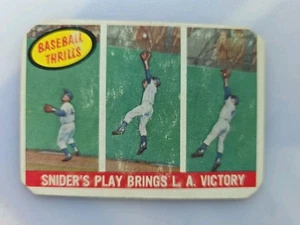 1959 Topps #468 Duke Snider's Play Bring LA Victory Brooklyn Dodgers - Bild 1 von 2