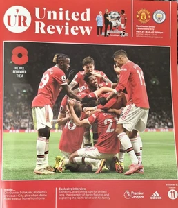 Manchester United v Man City 06/11/21 9.5" X 8.5" Premier League Programme  - Picture 1 of 3