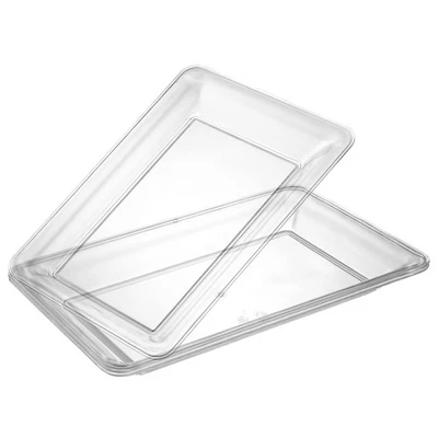 Plastic Serving Trays - Serving Platters Rectangle 10 X 14 Disposable Party D... - Image 1 of 4