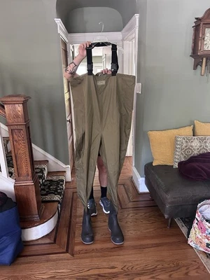 LL Bean Pesca Vadeadores Mono Vástago Acero (Ajustable) Talla XL y Zapato Talla 11 Foto 1 de 4