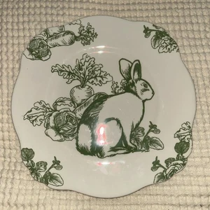 Bunny Toile von JAY WILLFRED Mittagessen Teller The Bunny Toile Collection 9 3/8 Zoll - Bild 1 von 6